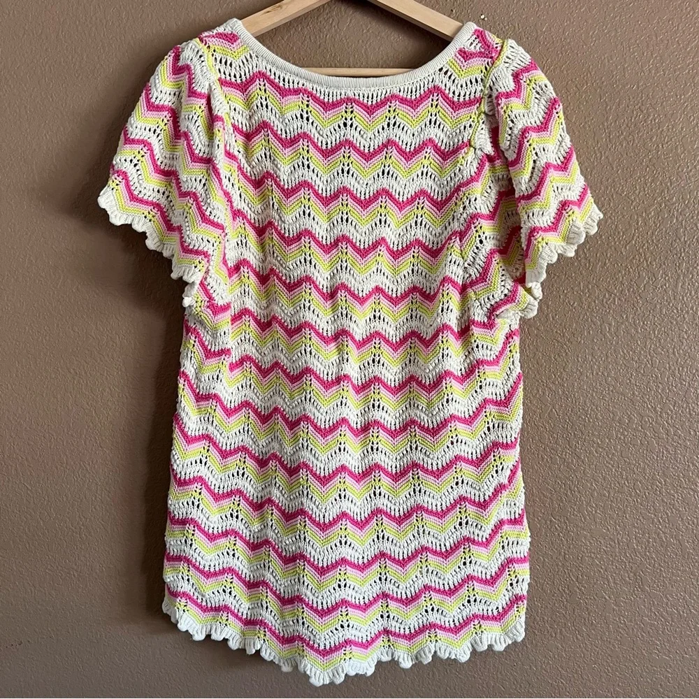 Torrid Chevron Short Sleeve Knit Sweater Size 2X